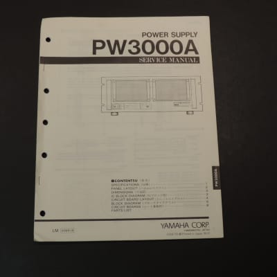 Yamaha PW3000A Service Manual [Three Wave Music]