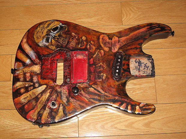 Made in Japan ESP M-ii 1993 Loaded Body - Custom George Lynch Skull & Bones Paint Job image 1