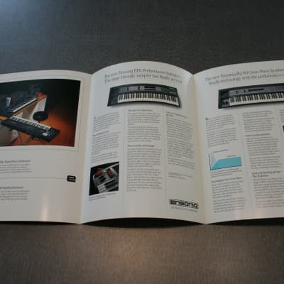 1986 Ensoniq synthesizer catalog Dealer Brochure collection Mirage ESQ-1 SPM-1 Piano image 1