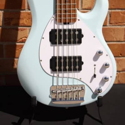 Sterling by Musicman 5 String Bass-Dual Humbucker-Daphne Blue image 2