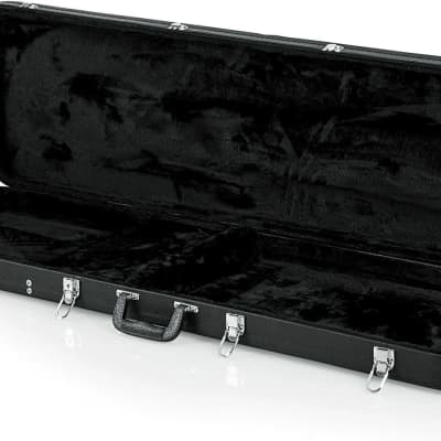 Hard Shell Wood Case for Electric Bass Guitars | Fits Fender Precision & Jazz Bass | Durable Plywood with Plush Interior image 3