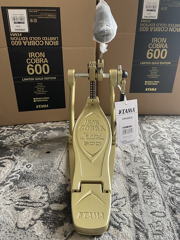 Tama Iron Cobra 600 Duo Glide Bass Drum Pedals in Satin Gold 