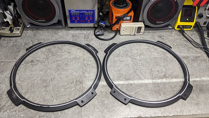 Hard to Find Realistic Mach Two Woofer Trim Rings 40-4032A Free Shipping  			