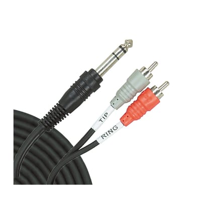 Hosa TRS-201 Stereo 1/4" Male TRS to Dual RCA Insert Cable  3.3 ft. image 2