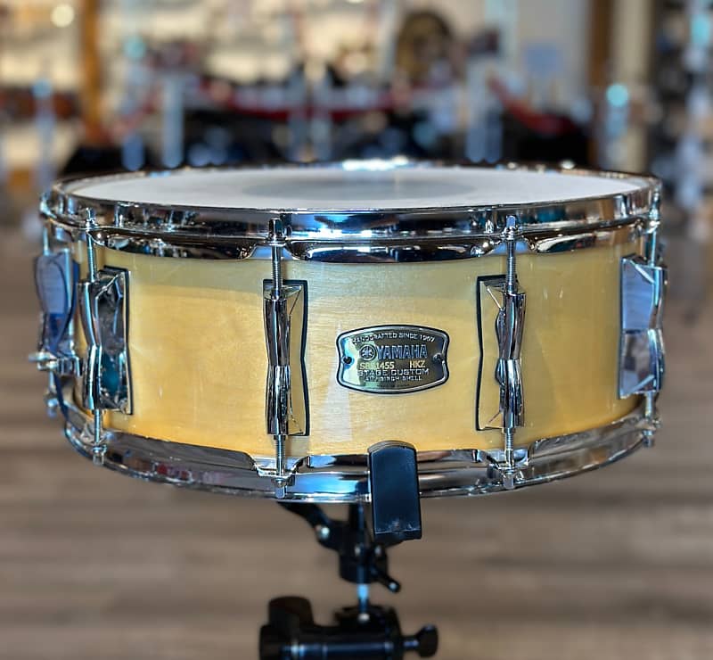 Used Yamaha Stage Custom Snare Drum 14x5.5 Natural Wood | Reverb