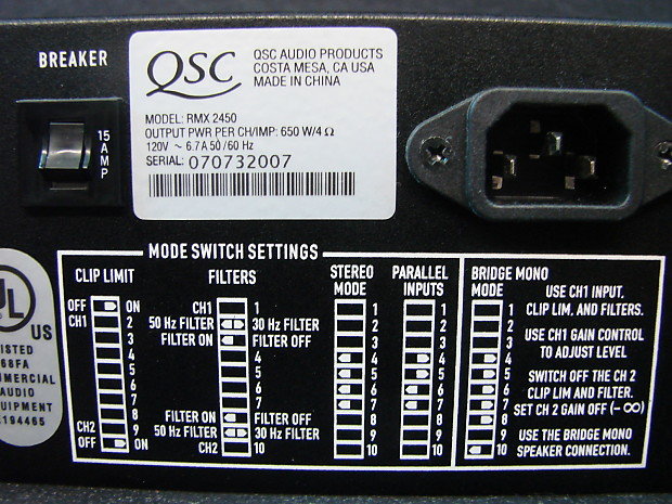 Qsc rmx 2450 subwoofer discount