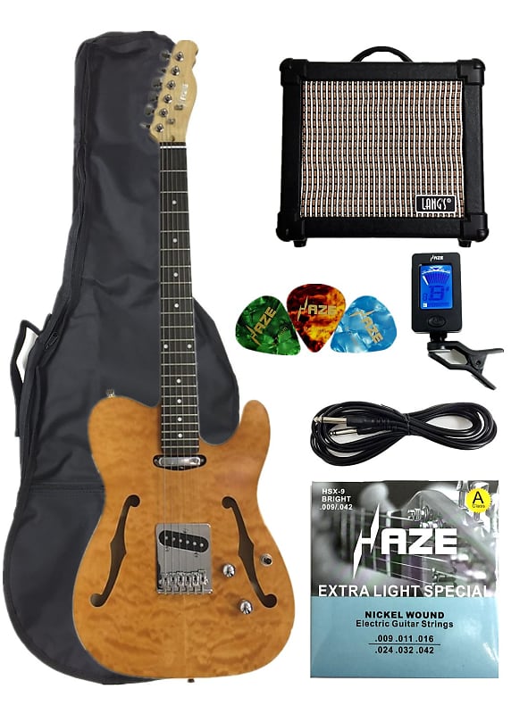 Haze  HSTL 1901 2FH QN Electric Guitar, Amp, Accessories Pack image 1