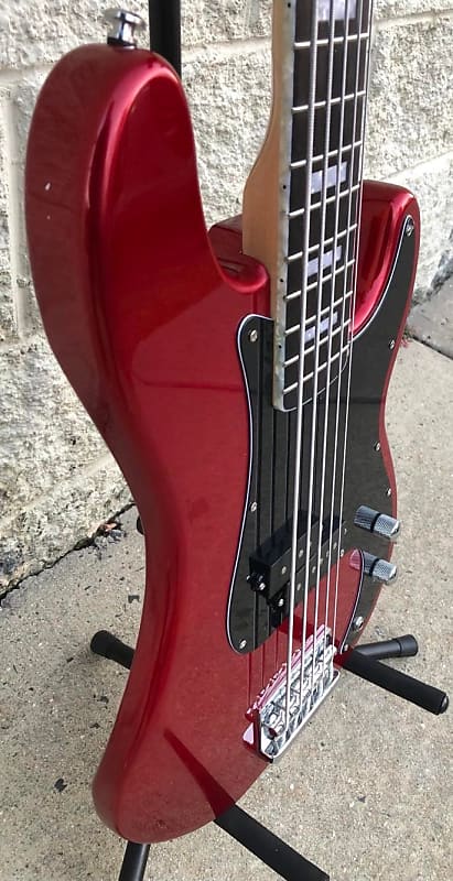 GAMMA Custom Bass Guitar P521-03, 5-String Alpha Model, Valencia Red image 1