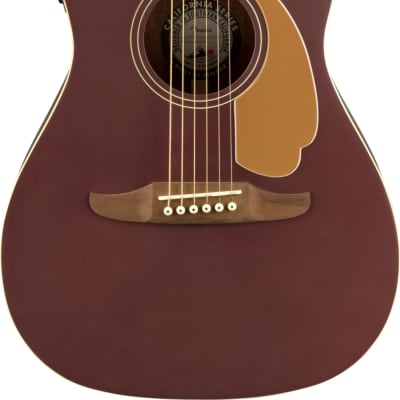 Fender Malibu Player WN Acoustic-Electric Guitar, Burgundy Satin image 1