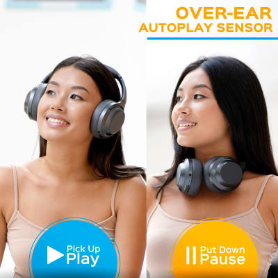 TREBLAB Z7 PRO - Hybrid Active Noise Canceling Headphones with Mic - 45H Playtime &USB-C Fast Charge Bild 4
