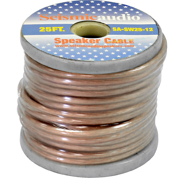 Seismic Audio SA-SW25-12 12-Gauge Raw Speaker Wire -25' Spool image 1