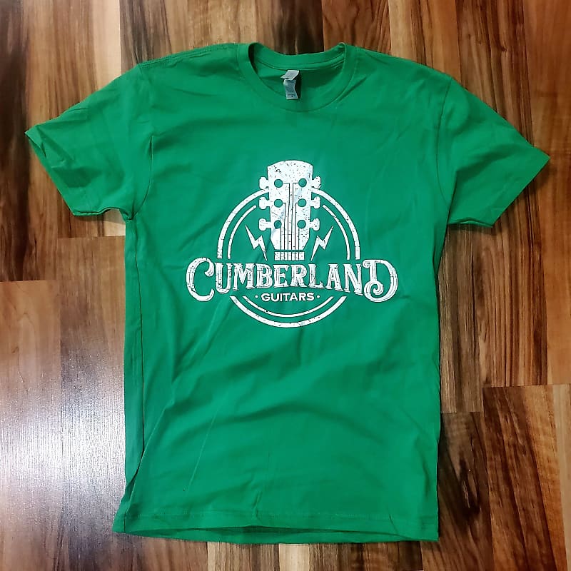 Cumberland Guitars Distressed T-Shirt - Kelly Green - Medium M image 1