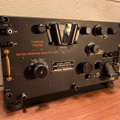 RCA vintage tube receiver amplifier signal corps Bc-312n 1950’s - Black Metal image 1