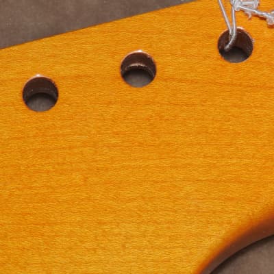 WD Music SNVSVPF Lic. Fender Pau Ferro Stratocaster Neck Vintage Amber Gloss Poly Soft V Profile #2 image 10