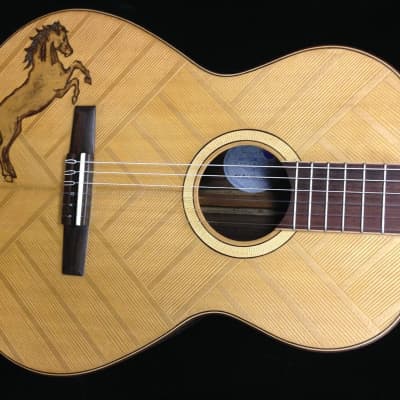 Blueberry Guitar Classical Nylon String - Hand Carved & Handmade image 5