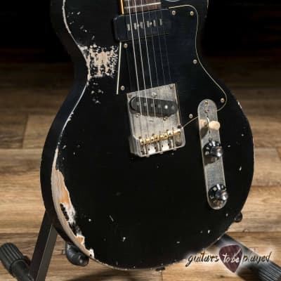 Fano SP6 Oltre Lollar Staple P-90 & Special T Guitar w/ Gigbag – Bull Black image 3