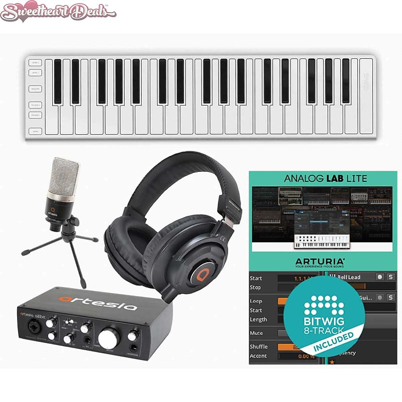 CME Xkey 37 LE USB MIDI Keyboard Audio Interface Mic Headphones Recording Bundle image 1