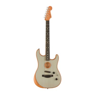 Used Fender American Acoustasonic Stratocaster - Transparent Sonic Blue image 2