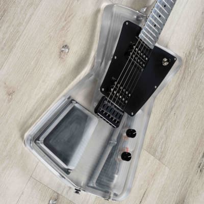 Aluminati Orion Guitar, 3D Milled Body, Seymour Duncan JB & Jazz, Clear Lucite image 2