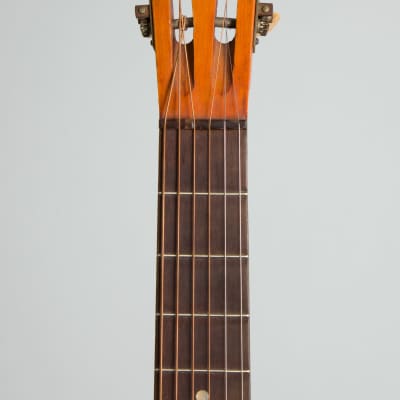 Concert Size Flat Top Acoustic Guitar, labeled Galiano,  c. 1925, black hard shell case. image 5