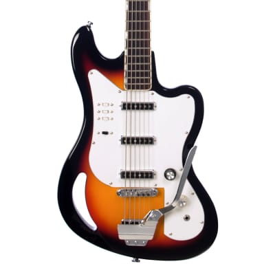 Eastwood Guitars TB-64 - Sunburst - MRG Series Teisco-inspired Short Scale 6-string Electric Bass - NEW! for sale