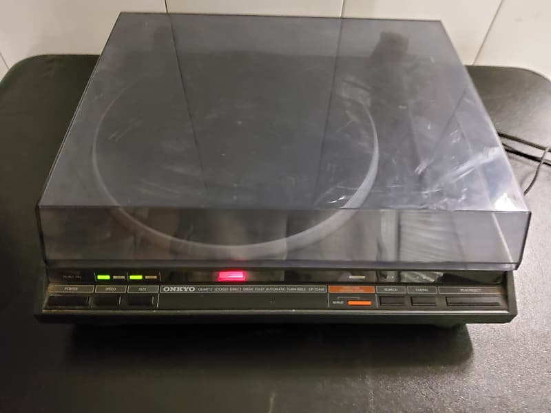 2 80s Onkyo turntables.CP-1046 &amp; CP-1200  			