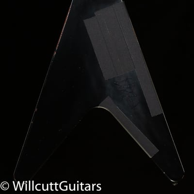 Gibson Custom Shop Kirk Hammett 1979 Flying V Ebony Murphy Lab Replica Aged Chrome Ebony (167) image 4