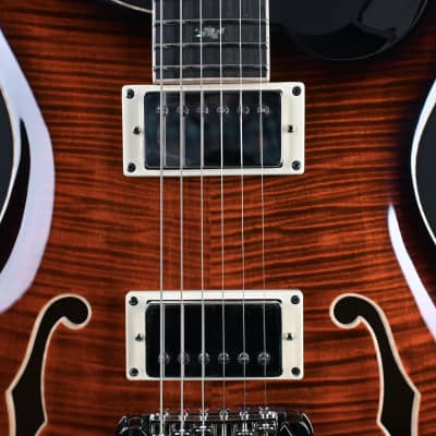 PRS SE Hollowbody II Piezo Orange Tiger Smokeburst #744 image 5