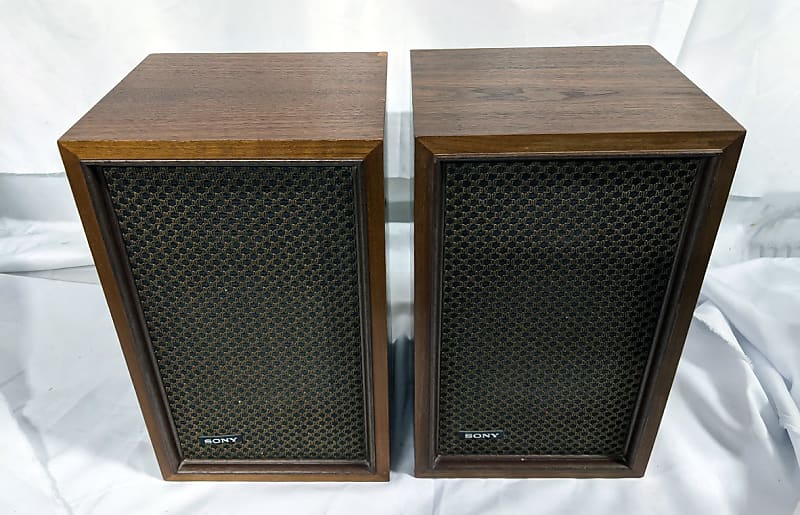 Pair of Sony SS-210 Speaker System - 1973 Woodgrain | Reverb