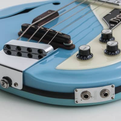 Italia Mondial Classic Bass, Italia blue, semi-hollow, Piezo Bridge , Resoglass top, made in Korea image 13