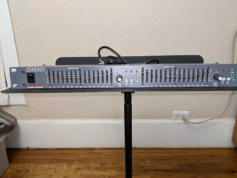 DOD 430 Series ll 2channel graphic equalizer 2000's Black Reverb