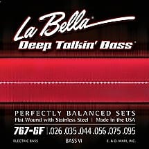 La Bella 767-6F Deep Talkin' Bass Flatwound VI Strings - .026-.095 | Reverb