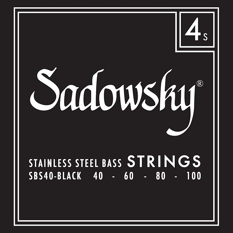 Mint Sadowsky Strings SBS40 Black Label Bass Guitar Strings, 4-String Set, 040-100 image 1