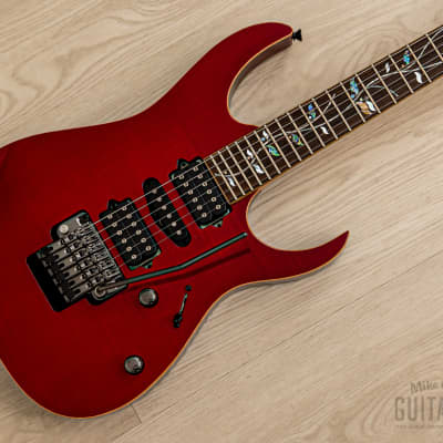 Ibanez J Custom 2005 Deep Red RG8270F RG Japan J Craft W/ Case Flame Top  Dimarzio Mahogany Body | Reverb