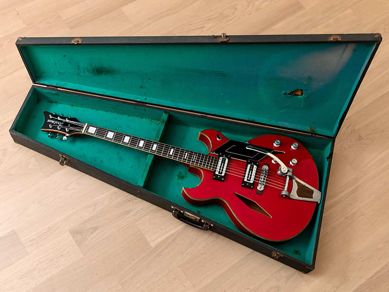 1960s Firstman Broadway Special Vintage Hollowbody Electric Guitar, 100%  Original w/ Case, Japan