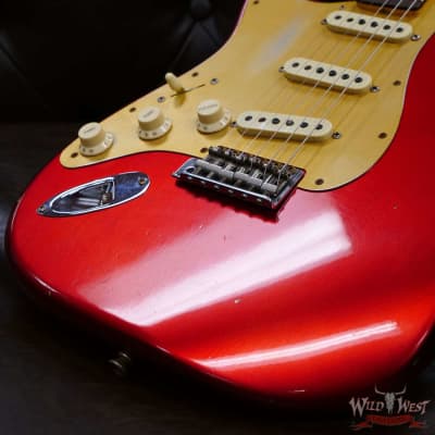 Fender Custom Shop Limited Edition Big Head Stratocaster Jouneyman Relic Hand-Wound Pickups Lefty Left-Handed Candy Apple Red image 8