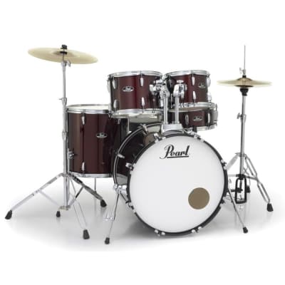Pearl Roadshow 5pc Drum Set w/Hardware & Cymbals Wine Red RS525SC/C91 image 1