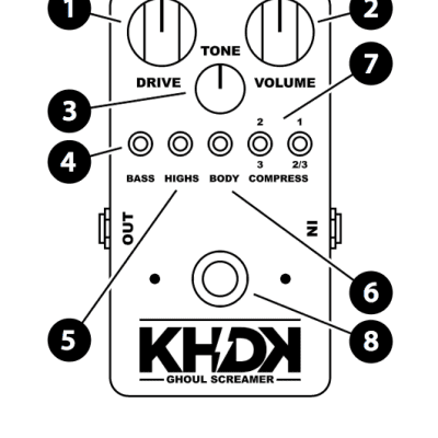 KHDK Electronics Ghoul Screamer | Kirk Hammett of Metallica signature overdrive pedal image 3
