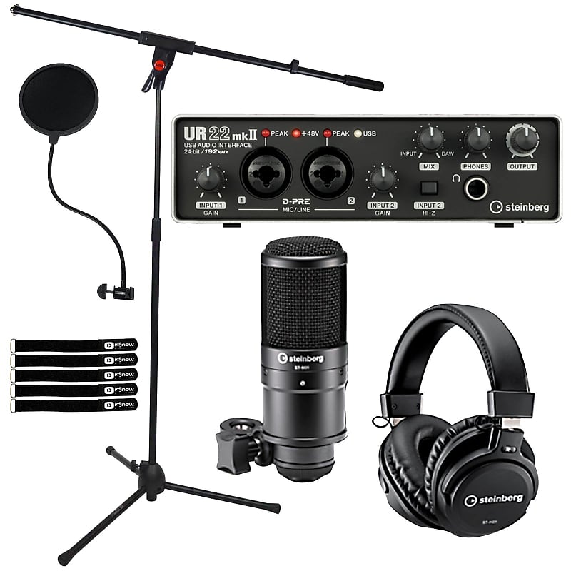 Steinberg UR22MKII Audio Interface Home Recording Pack w Stand