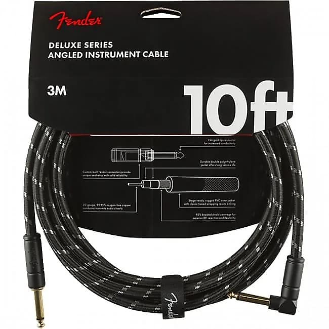 Fender Deluxe Series Straight / Angled TS Instrument Cable - 10' image 1