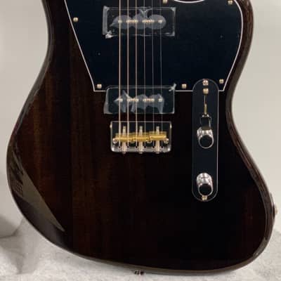 Fender Made in Japan Mahogany Offset Telecaster P90 SN:3588 ≒3.70kg 2019  Black Trans 【Limited】 | Reverb