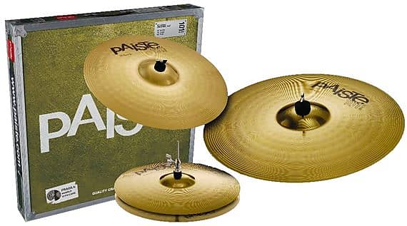 Paiste 101 Brass 3-Piece Universal Cymbal Set image 1