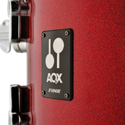 Sonor AQX Stage Red Moon Sparkle 5pc Kit 22x16,10x7,12x8,16x15,14x5.5 Drums Cymbals Hardware Dealer image 4