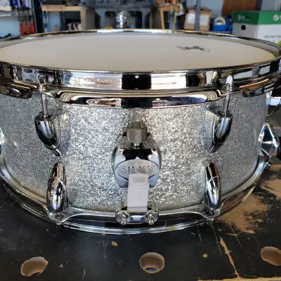 Billy Blast Drums 14"x5.5" Silver Sparkle Snare Drum 2017 Silver Sparkle image 3