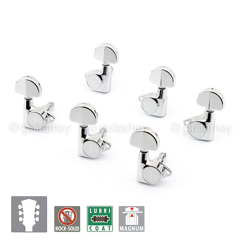 新品 GOTOH SG301-MG-20-L3+R3-Chrome Gotoh SG301-MGT chrome Magnum lock tuners set 3+3 with 04