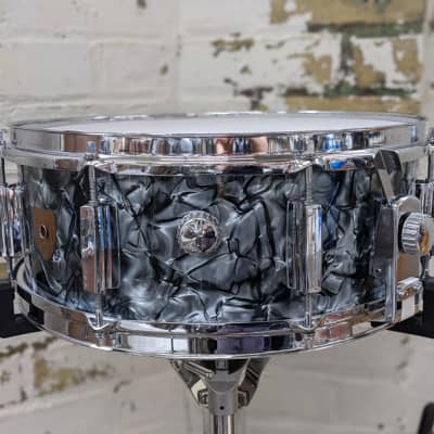 Revere 5.5x14" Black Diamond Pearl Vintage Snare Drum MIJ image 3
