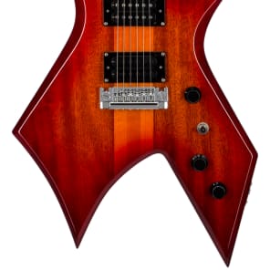 Bc Rich Warlock Electric Guitar Cherry Red Sunburst Finish Mk9-Wl-CRS w/Case image 2