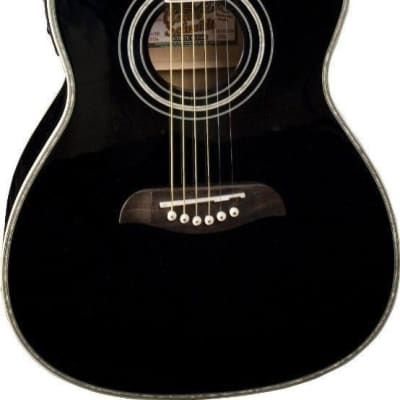 Oscar Schmidt Model OG1CEB 3/4 Size Cutaway Acoustic Electric Guitar - Black image 2
