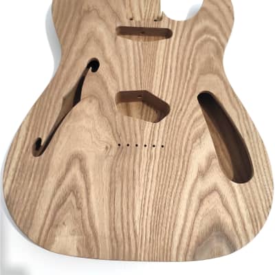 Unfinished 2 pieces Roasted Swamp ash Body Thinline Telecaster style