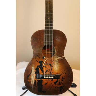 B & J Serenader Cowboy Parlor Stencil Guitar image 8